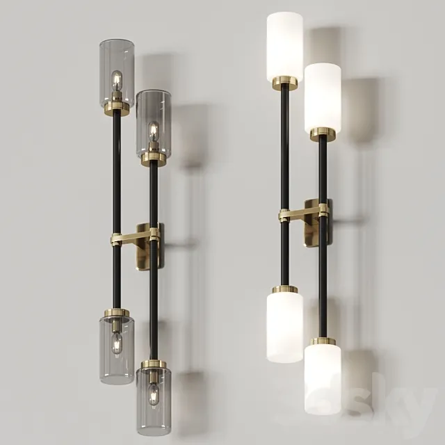 Bert Frank Farol Double Wall Lamp 3ds Max