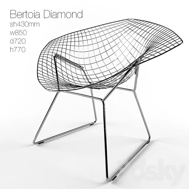 Bertoia Diamond 3ds Max