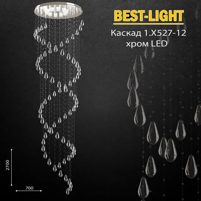 Best-Light Cascade 1.X527-12 chrome LED 3dsMax Model