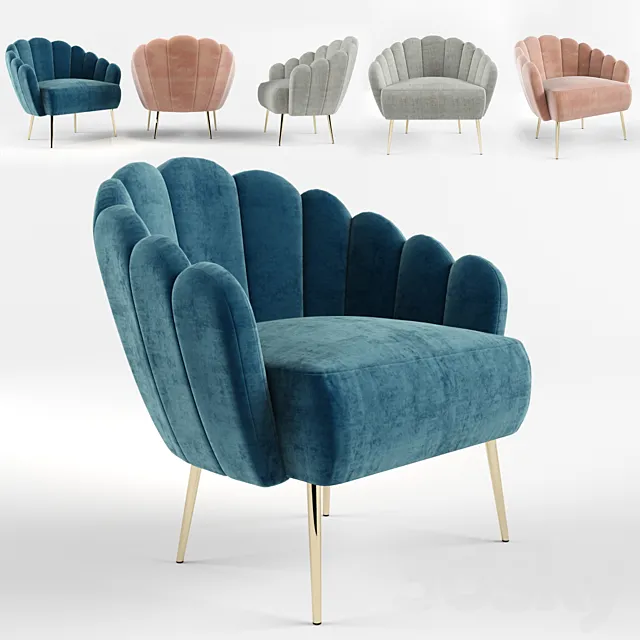 Bethan Gray Feathered Occasional Chair 3DSMax File