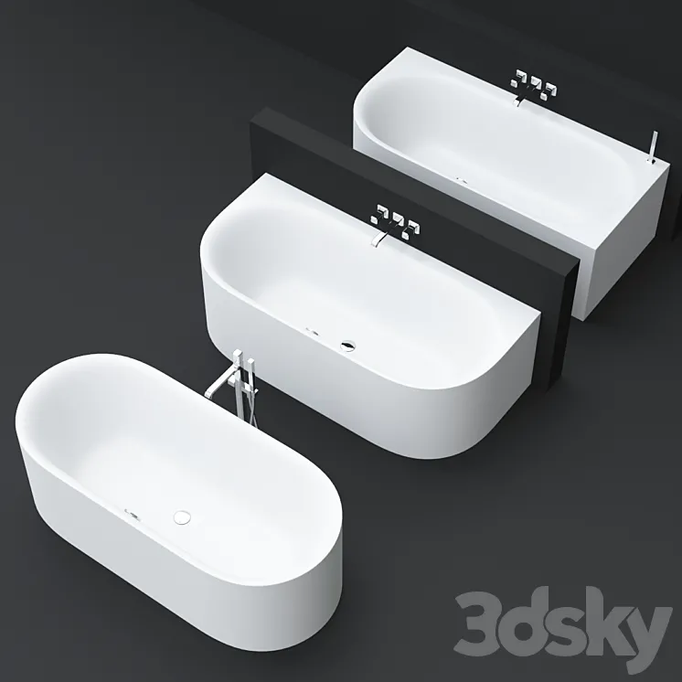 BetteLux Oval bathtubs by Bette 3DS Max