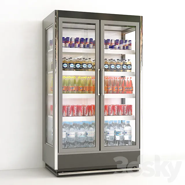 Beverage Fridge 3DS Max Model