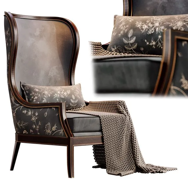 Beverly Colette Occasional ArmChair 3dsMax Model