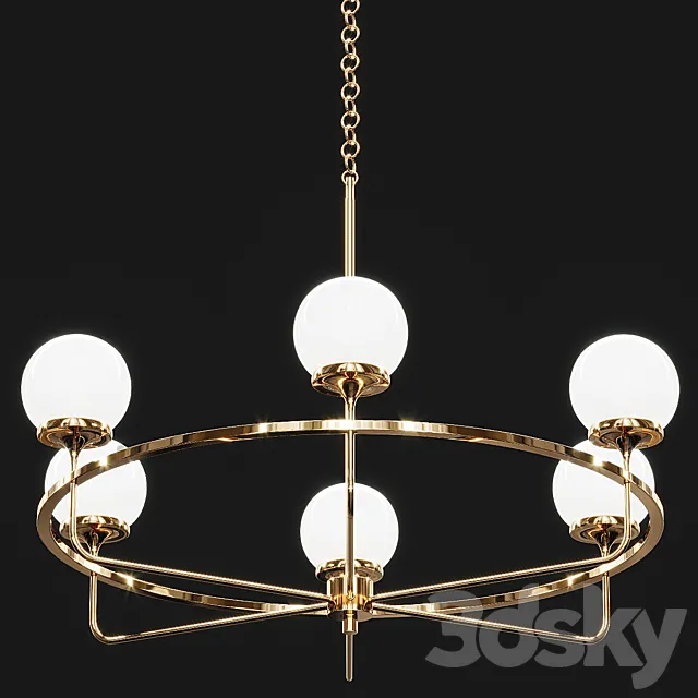 Beverly Hills Round 6-Light Island Light Chandelier 3ds Max