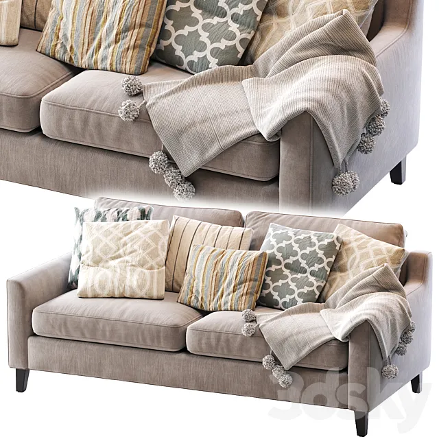 Beverly Upholstered Sofa 3DSMax File