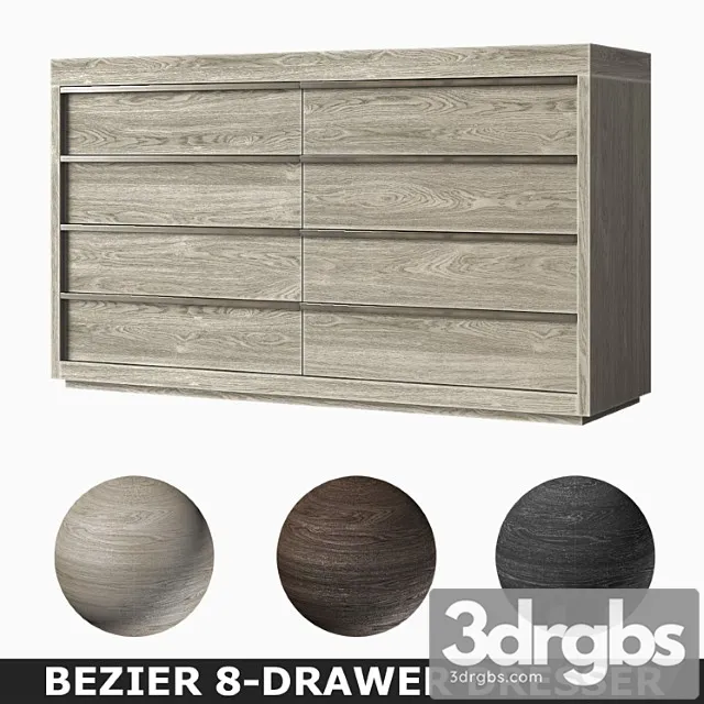 Bezier 8-drawer dresser 2 3dsmax Download