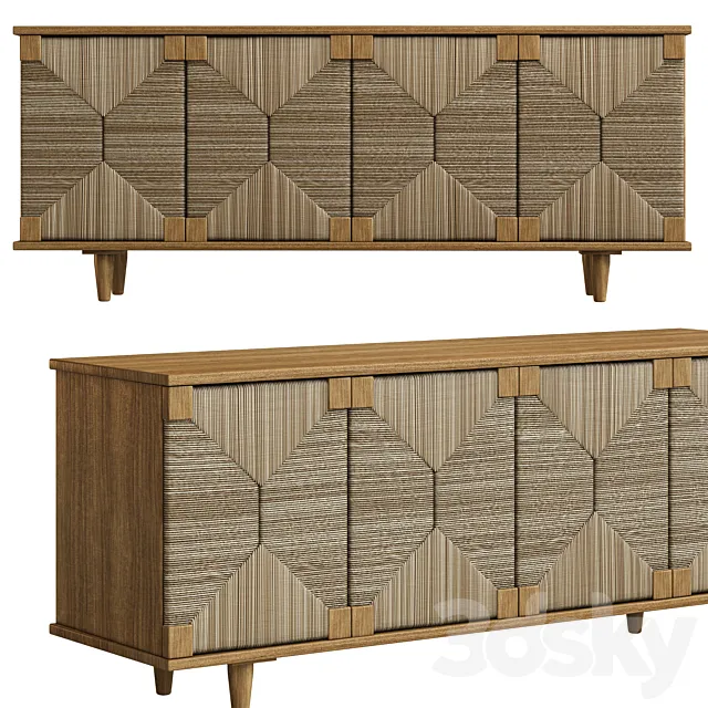 BHATTI 4 DOOR TEAK SIDEBOARD 3ds Max