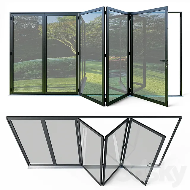 Bi folding doors 3DS Max Model