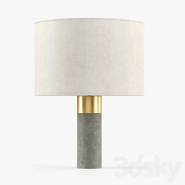 Bianco Cement Table Lamp _ Lampara Sobremesa Cemento 3ds Max