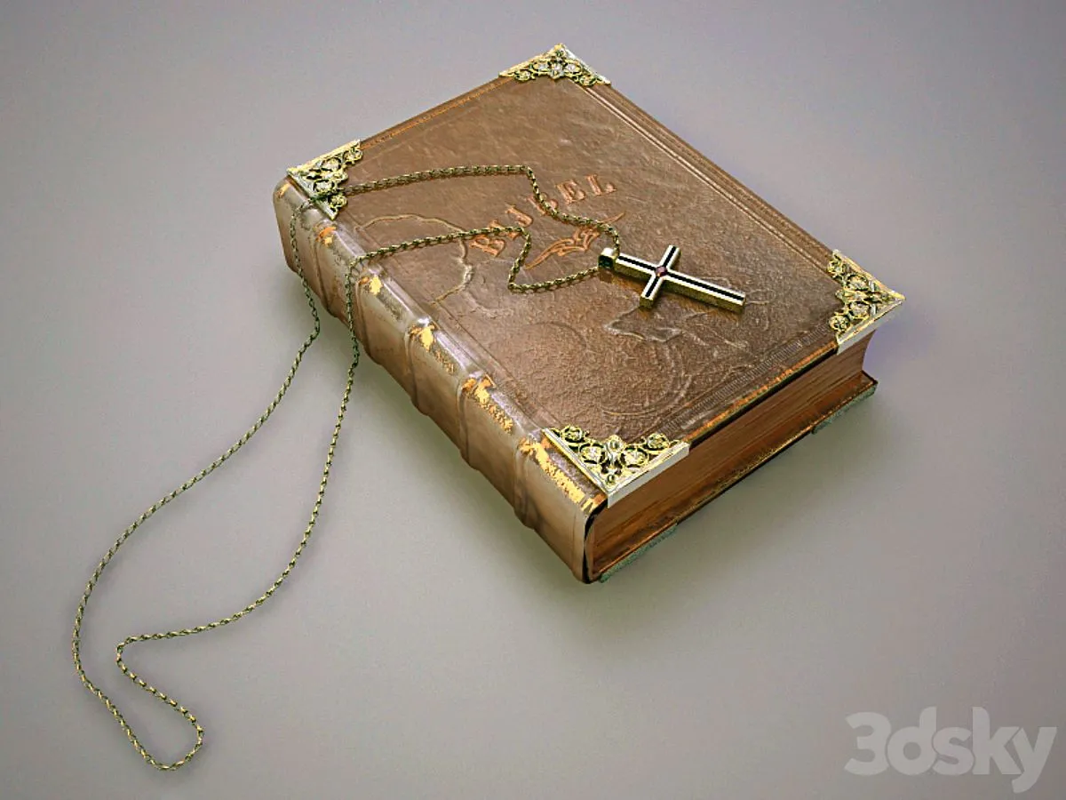 Bible and a cross 3dsMax Model