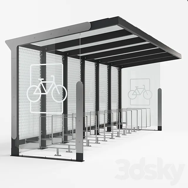 Bicycle parking 3DS Max Model