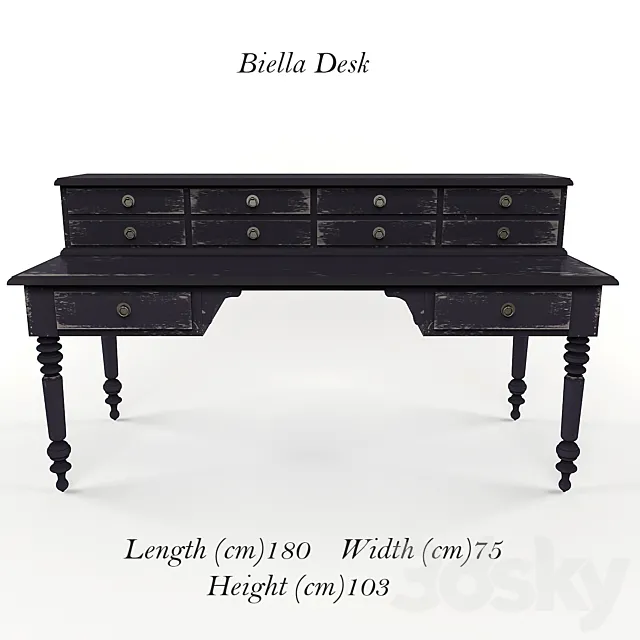 Biella Desk 3DS Max Model