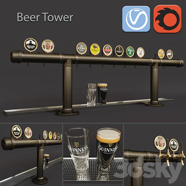 Big Beer Tower 3DSMax File