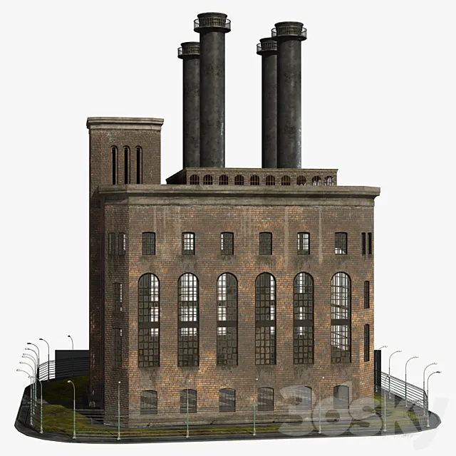 Big old factory 3DS Max Model