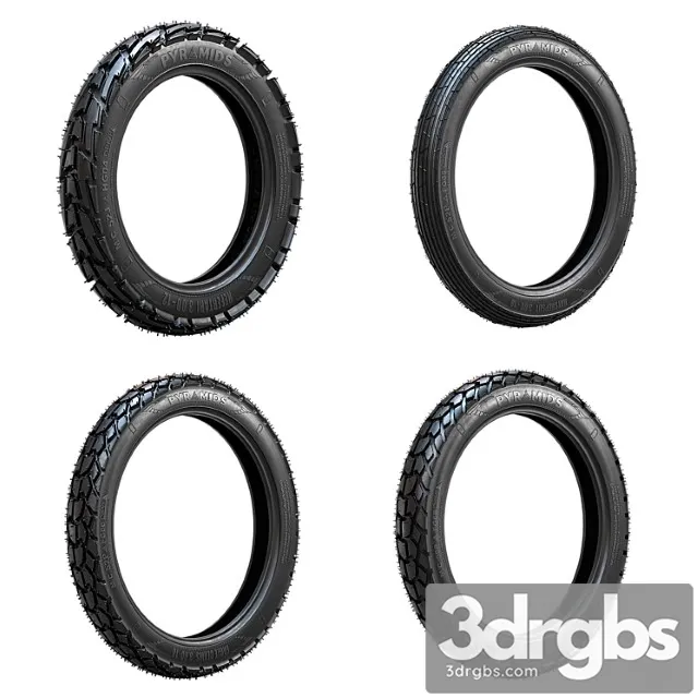 Bike tire tread pyramids – set 1 3dsmax Download