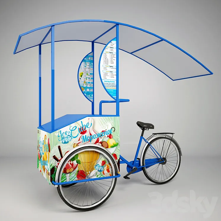 Bike with ice cream 3DS Max