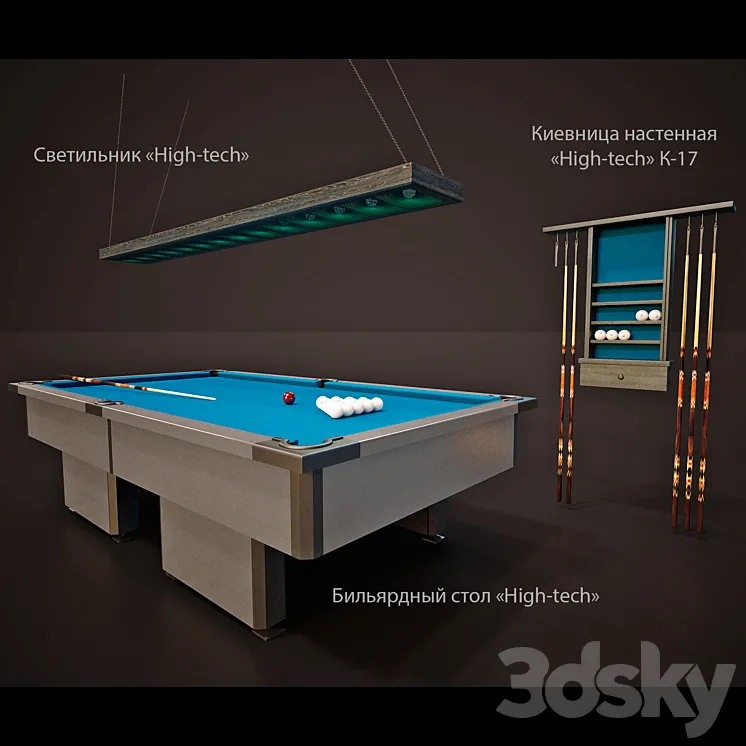 Billiard collection of High-tech factory "START" 3DS Max