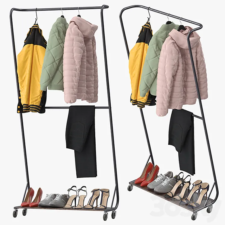 Billie Clothing Rack 3DS Max