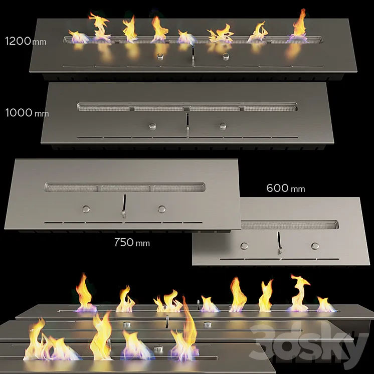 Bio-fireplace 3DS Max