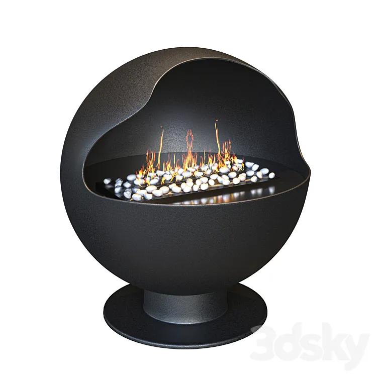 Bio fireplace Lux Fire Johnny 3DS Max Model