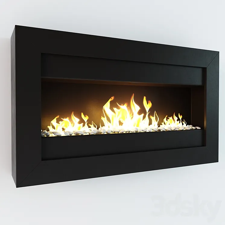 Bio Fireplace Wall 3DS Max