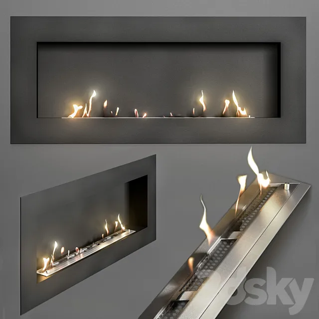 Bio fireplace Zefire 3DS Max Model