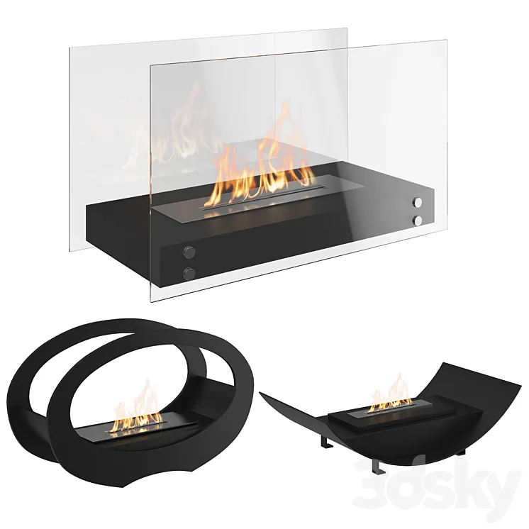 Bio fireplaces 3DS Max