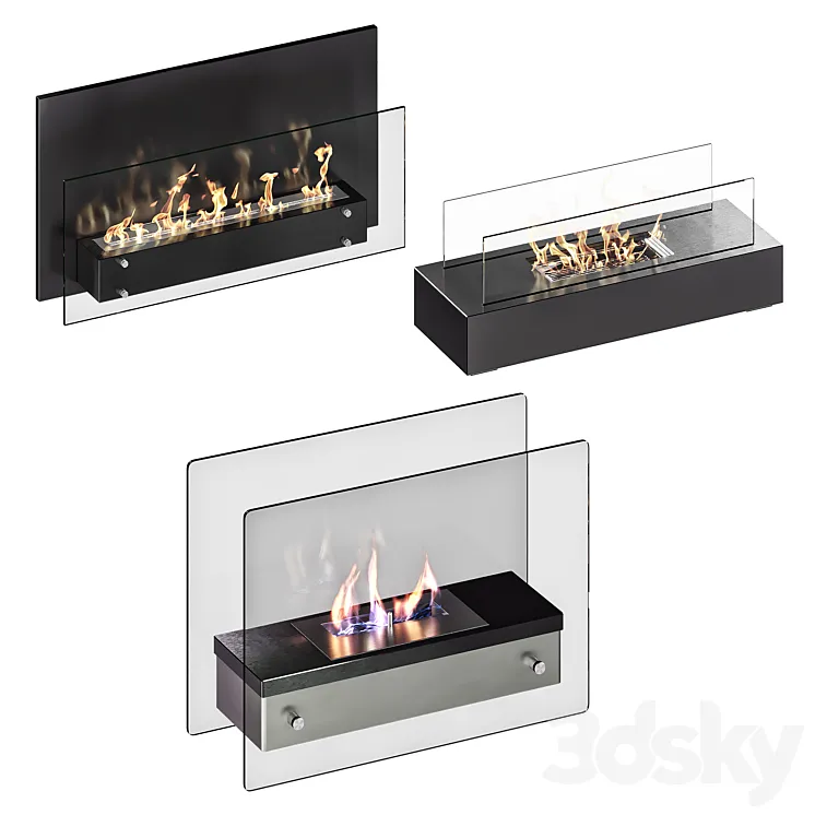 Bio fireplaces 3DS Max Model