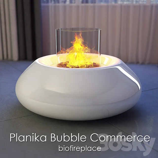 Biofireplace Planika Bubble Commerce 3DS Max Model