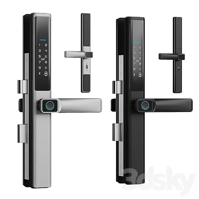 Biometric Electronic Door Lock 3ds Max