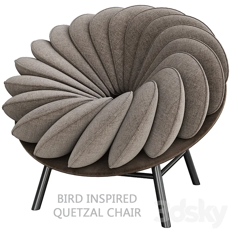 Bird Inspired Quetzal Chair by Marc Venot 3DS Max