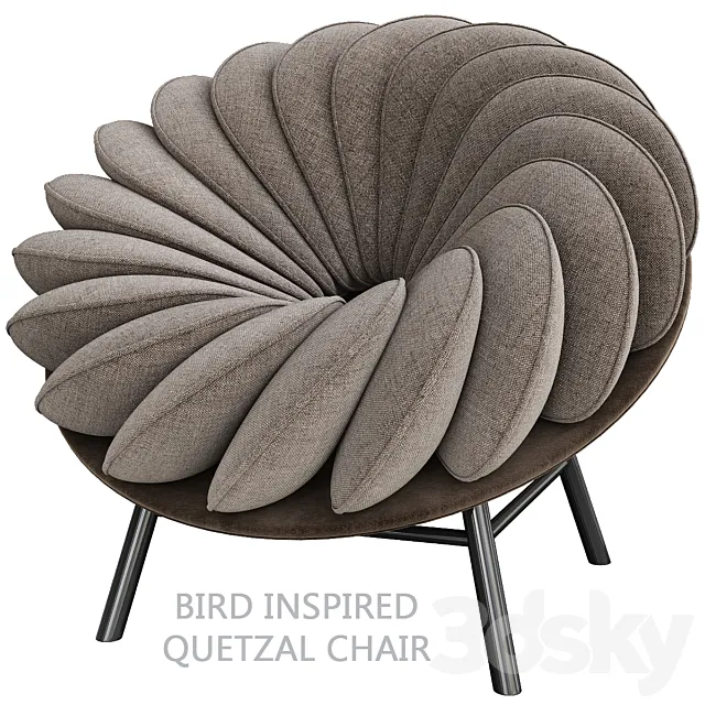 Bird Inspired Quetzal Chair by Marc Venot 3DSMax File