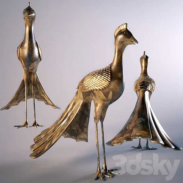 Bird sculpture 3ds Max