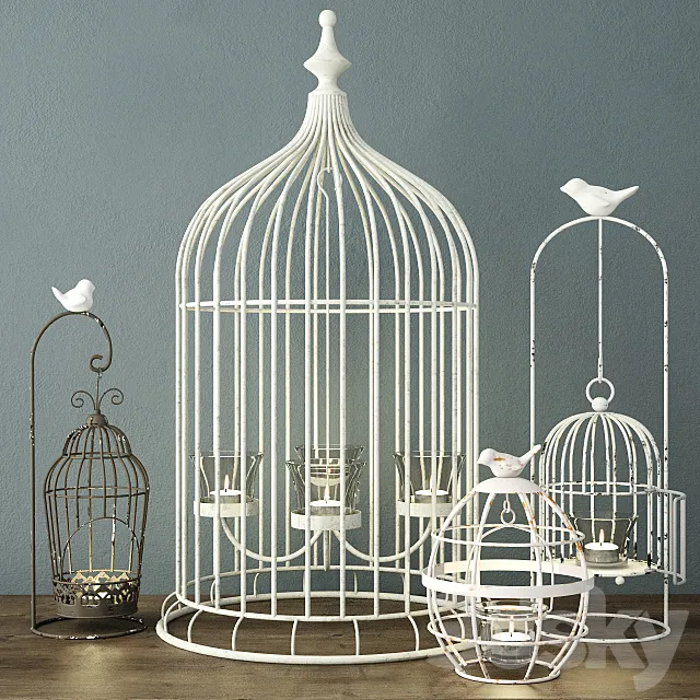 Birdcage Candleholders 3DS Max Model