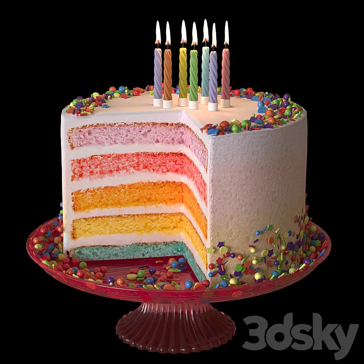 Birthday cake 3DS Max