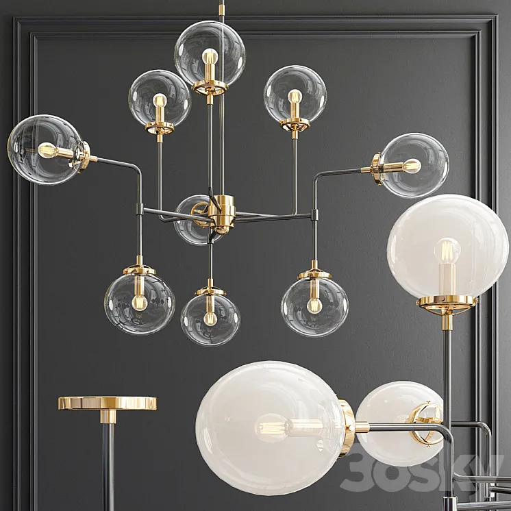 Bistro medium chandelier 3DS Max