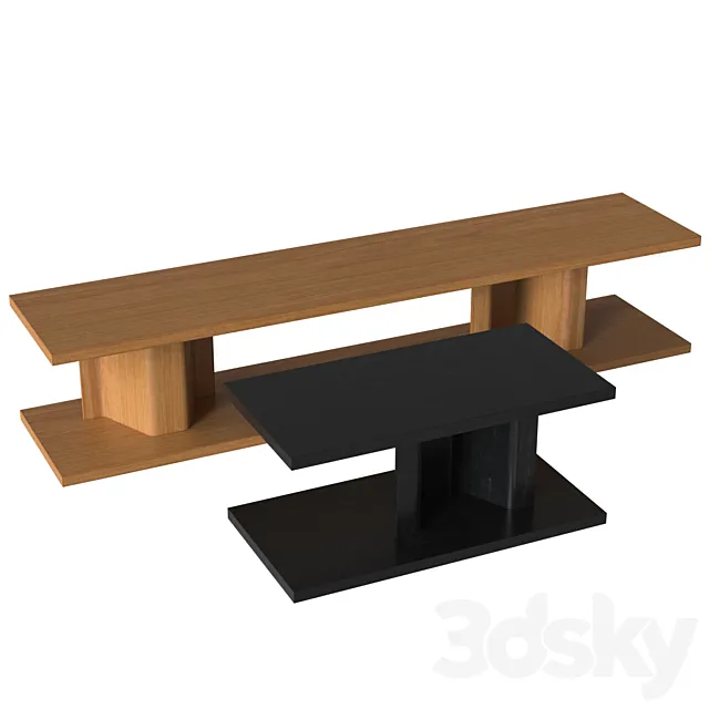Bit side table 3ds Max
