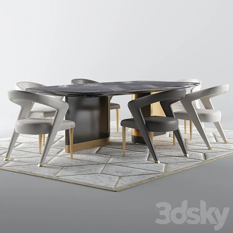 Bizzotto WAVE Chair_IKAT table 3DS Max