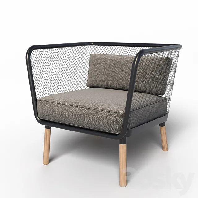 Bla Station HONKEN armchair 3DS Max Model