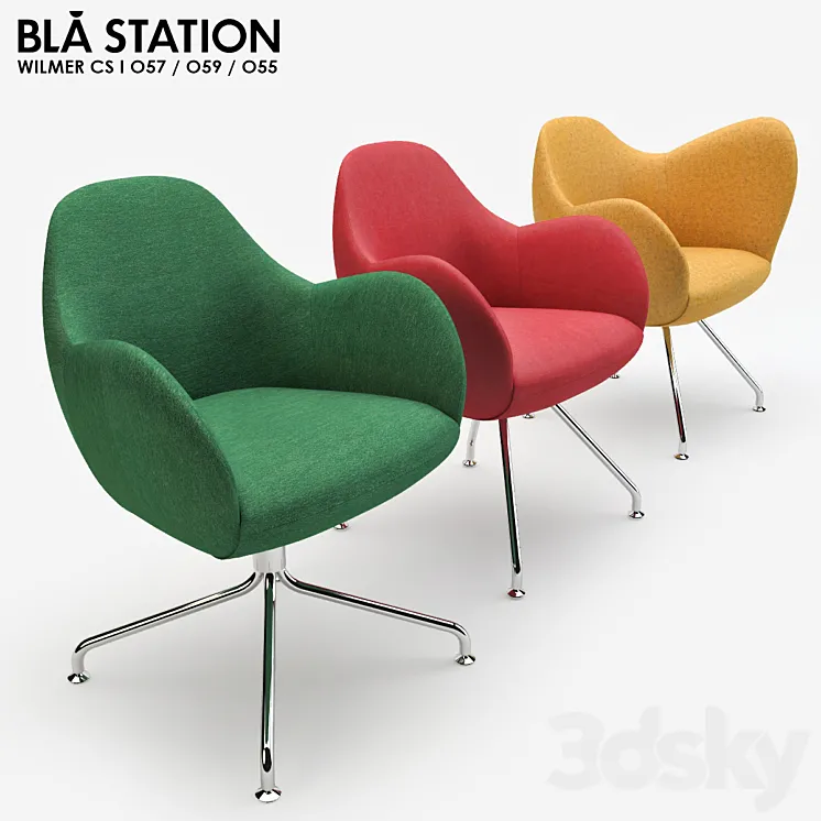 Bla Station Wilmer Armchair Set 3DS Max