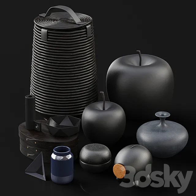 Black accesories 3ds Max