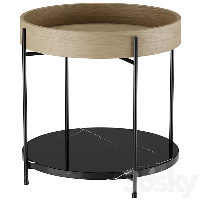 Black and beige coffee table 3ds Max