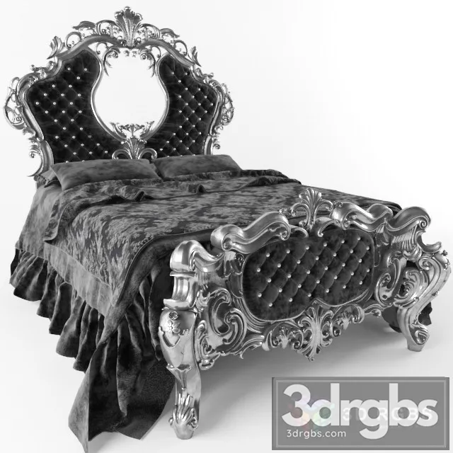 Black Classic Bed 3dsmax Download