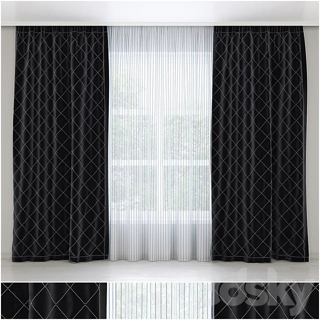 Black Curtains 3DSMax File