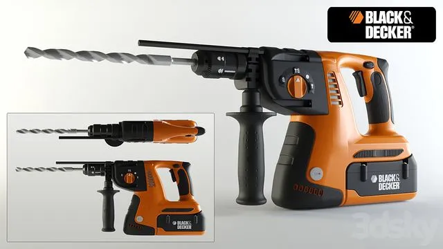 Black & Decker Hammer Drill 3dsMax Model