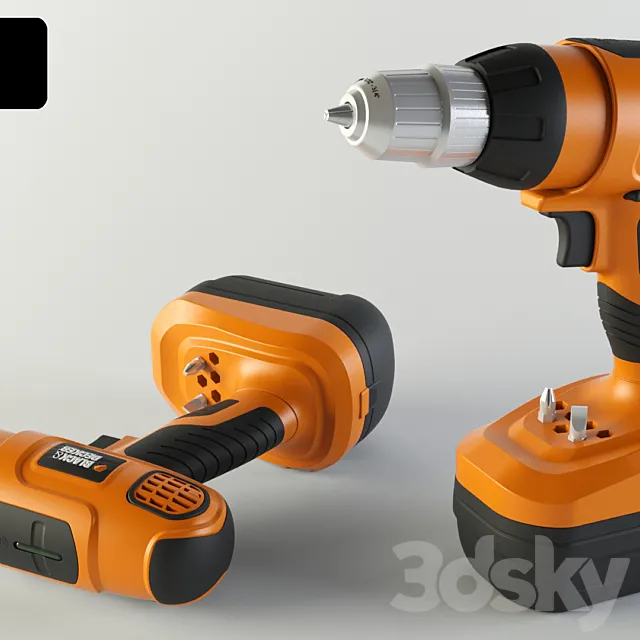 Black & Decker screwdriver 3DS Max Model