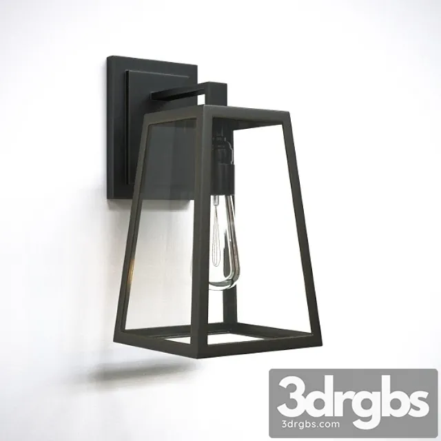 Black Frame Trapezoidal Hallway Wall Lighting 3dsmax Download