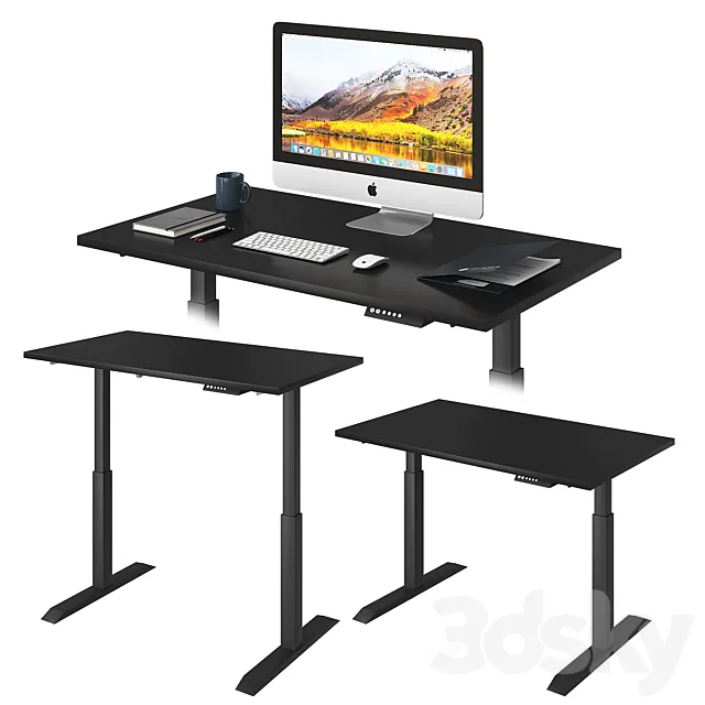 Black lift desk 3DSMax File