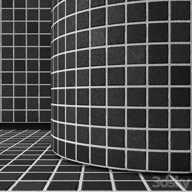 black mosaic 3dsMax Model