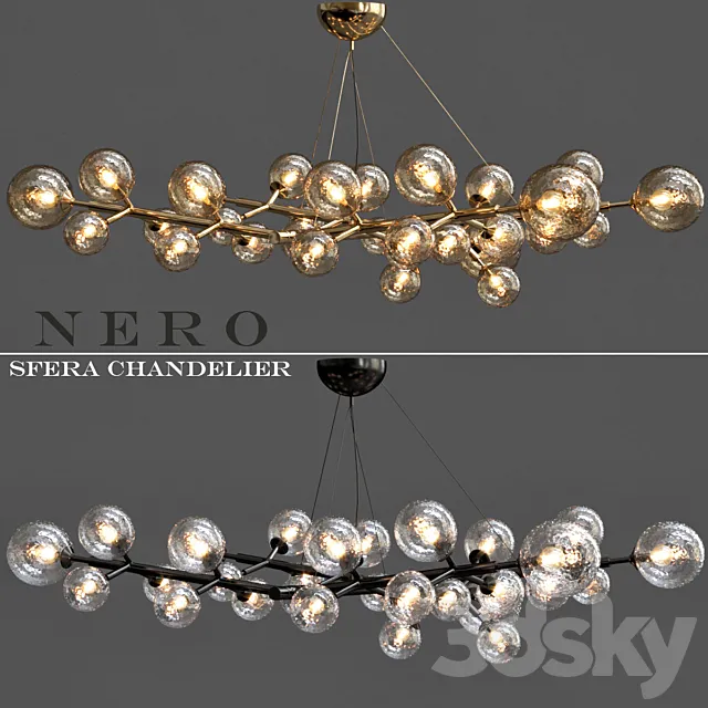 Black Nickel Chandelier 3ds Max